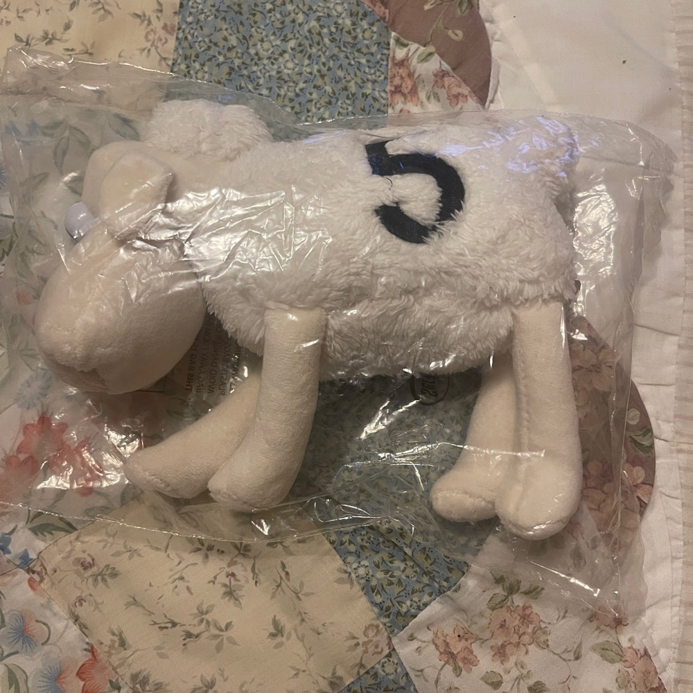 White Plush Sheep Home Accent